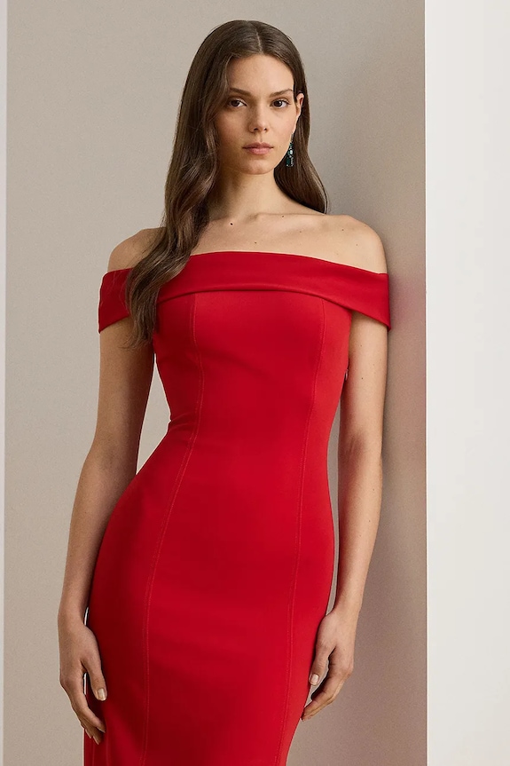 Odzież Lauren Ralph Lauren sukienka 253982109 czerwony
