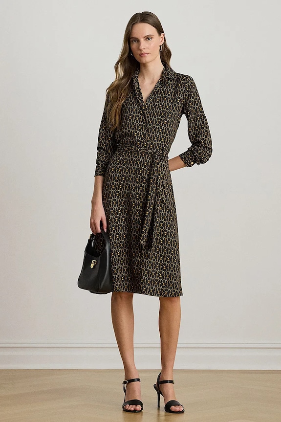 Lauren Ralph Lauren rochie cu guler negru 200979912