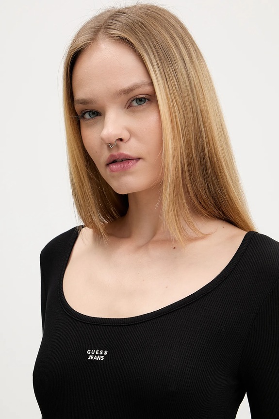 Φόρεμα Guess Jeans μαύρο W5BK12.KA0H1