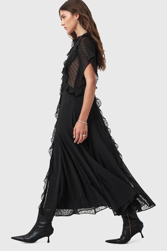 AllSaints sukienka MARI czarny W016DD