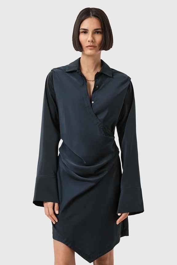 AllSaints rochie TIRA fixat bleumarin W013DD