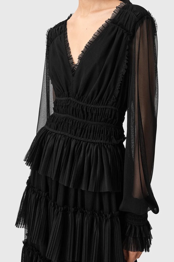 Îmbrăcăminte AllSaints rochie XANTARA W029DD negru