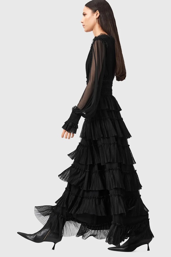 AllSaints rochie XANTARA W029DD negru