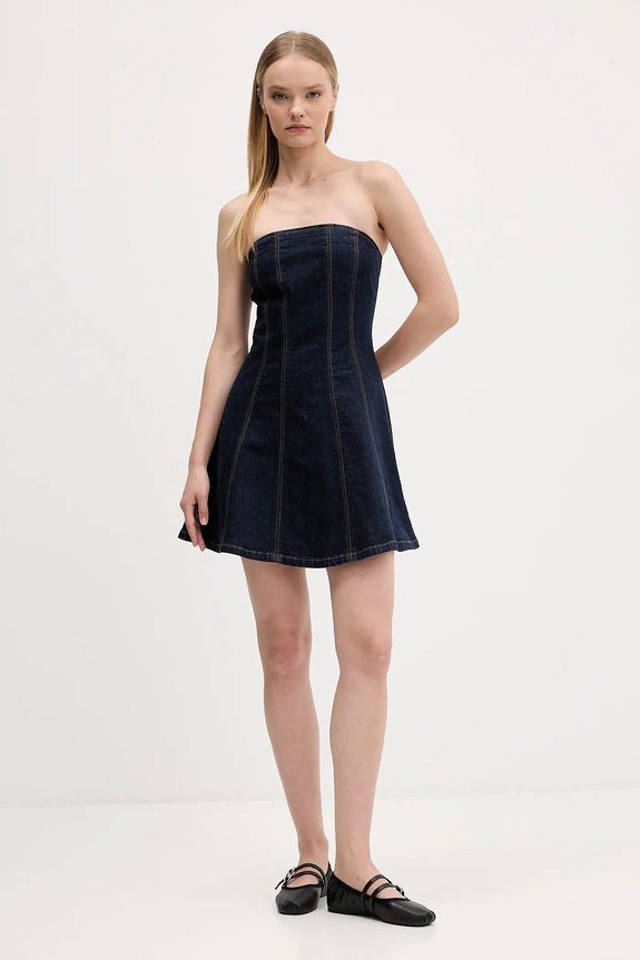 Jeans obleka Abercrombie & Fitch KI159.6084.276 modra AW25