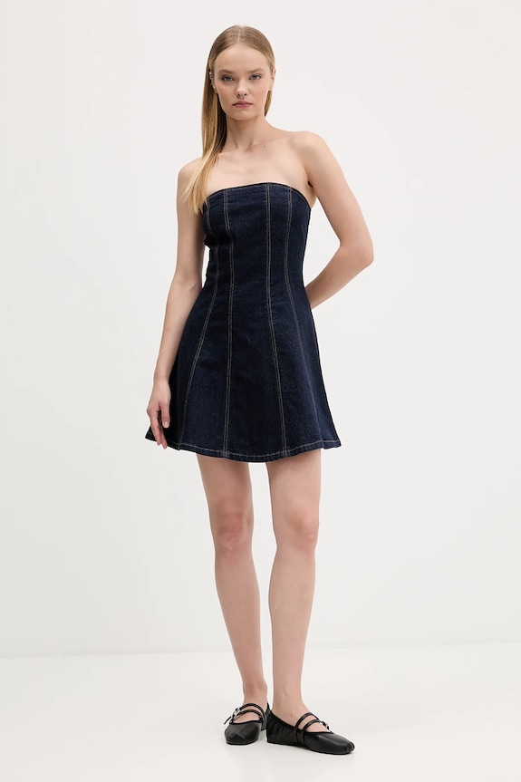 Jeans obleka Abercrombie & Fitch KI159.6084.276 modra AW25