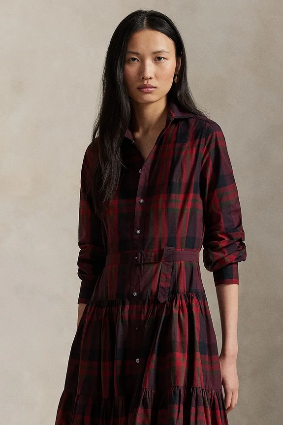 Oblačila Obleka Polo Ralph Lauren 211A13260 bordo