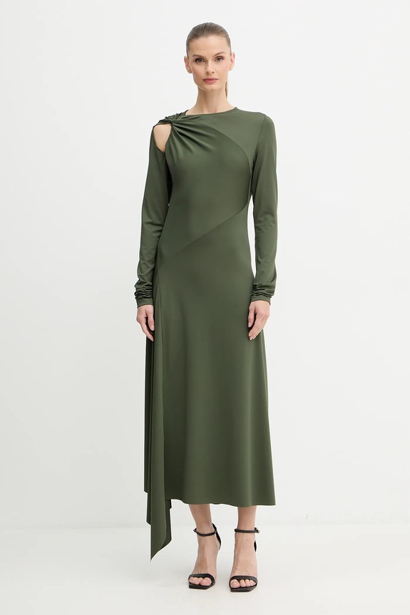 Šaty Victoria Beckham s elastanom zelená 1425JDR006789A