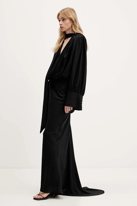 Rotate vestito 115019100 nero AW25