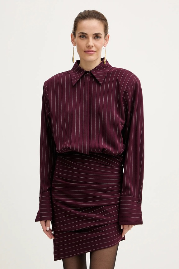 Šaty Retrofete Narine mini burgundské FW24.10168