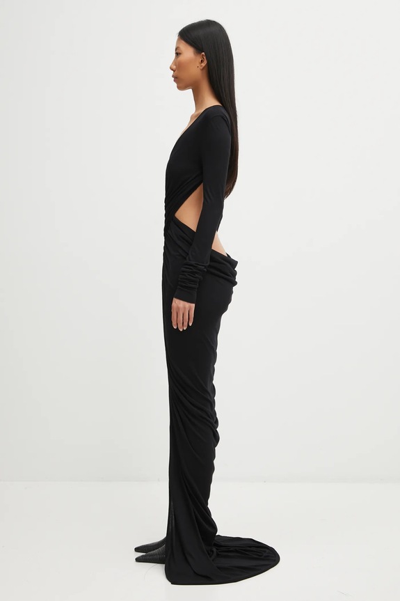 Šaty Rick Owens Lilies Poppy LI02E3507.RV černá AW25