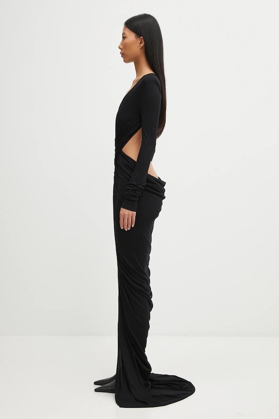 Šaty Rick Owens Lilies Poppy LI02E3507.RV černá AW25