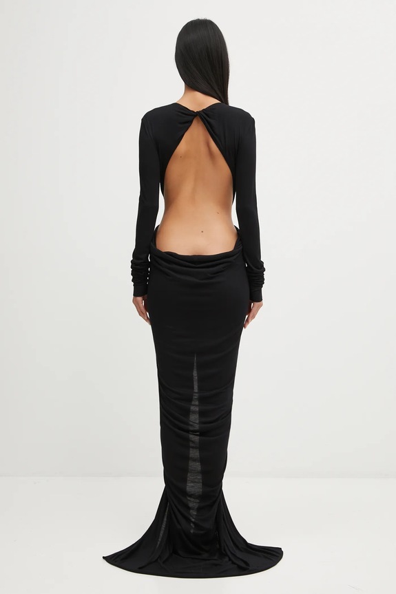 Oblečení Šaty Rick Owens Lilies Poppy LI02E3507.RV černá