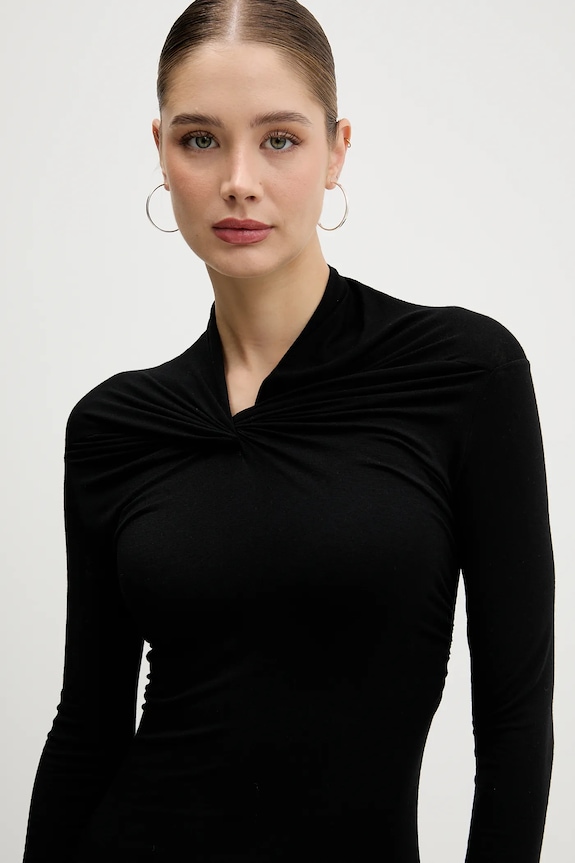 Rick Owens Lilies rochie cu cașmir Kairo negru LI02E3568.JBWS