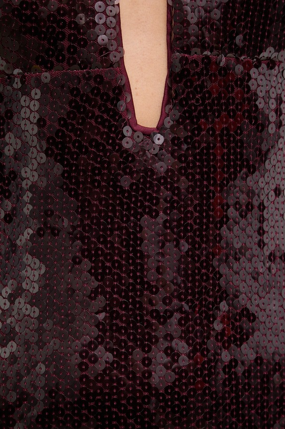 Šaty Bardot 59908DB burgundské