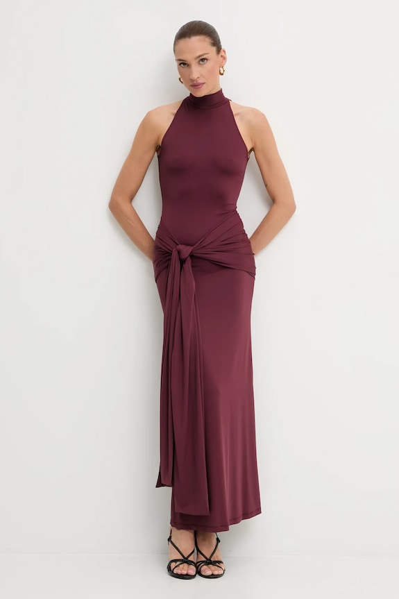 Šaty Bardot 60102DB burgundské AW25