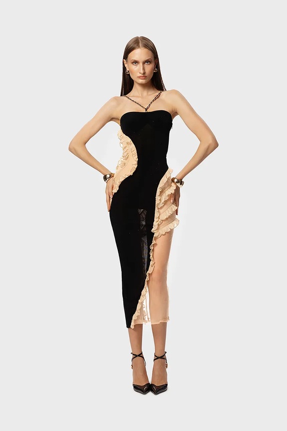 GOD SAVE QUEENS rochie I'M HERE DRESS GSQ.167.310 negru