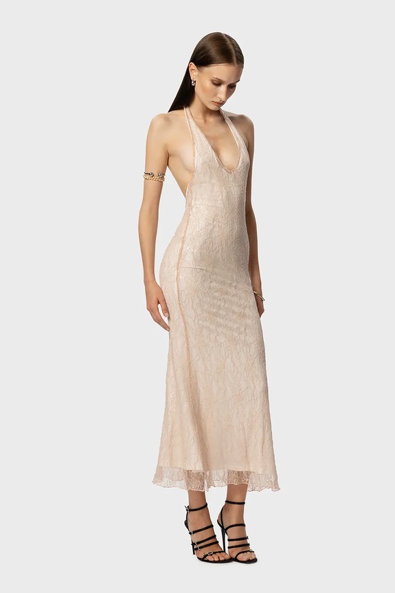 Φόρεμα GOD SAVE QUEENS VENUS DRESS GSQ.173.310 μπεζ AW25