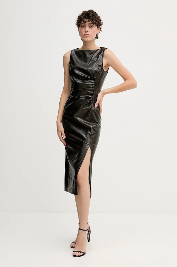 Φόρεμα Sisley 44WKL0033 καφέ AW25