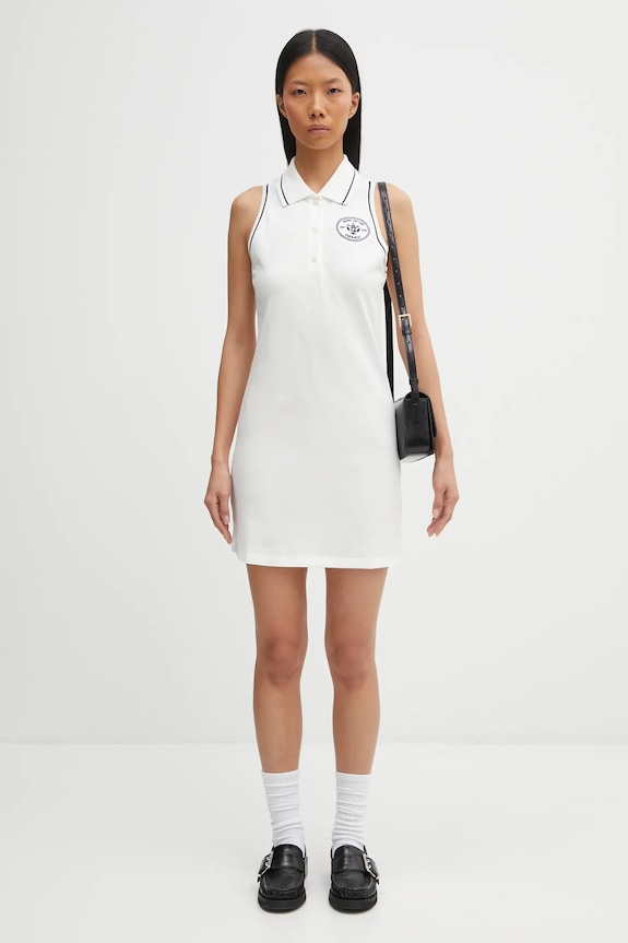 Šaty Sporty & Rich Eden Crest Pique Polo DR00760666WH50 biela