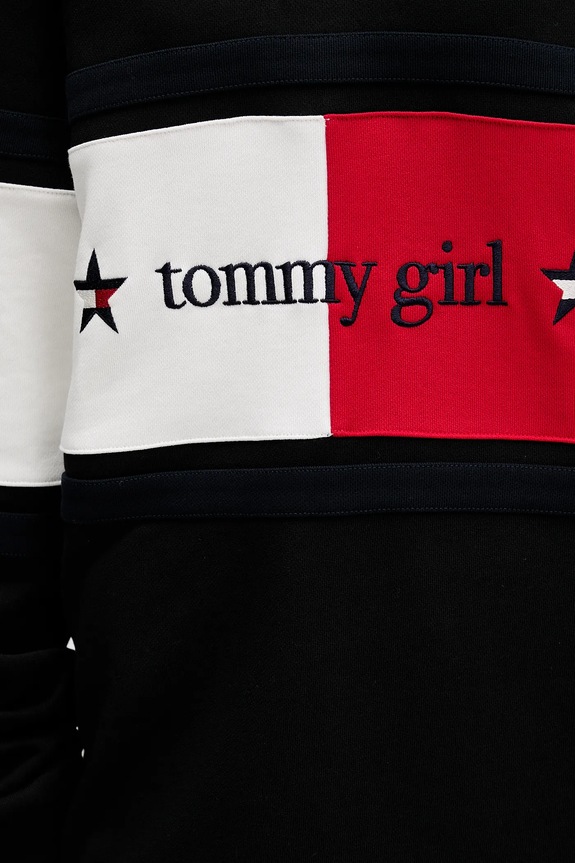 Βαμβακερό φόρεμα Tommy Jeans DW0DW22510 μαύρο