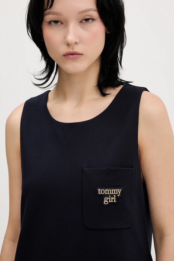 Tommy Jeans sukienka granatowy DW0DW22496