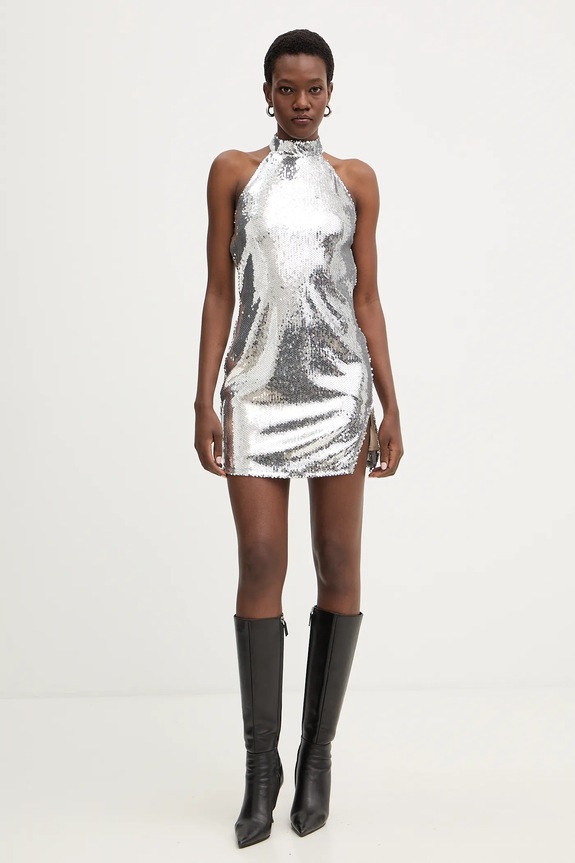 Haveone rochie AGE.P076 argintiu AW25