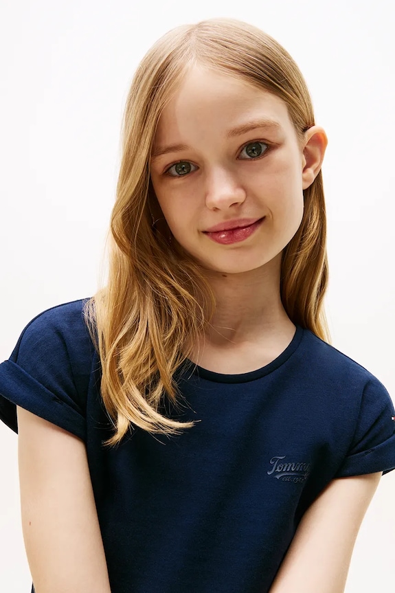 Dziewczynka Tommy Hilfiger sukienka dziecięca KG0KG08706.116.122.9BYA granatowy