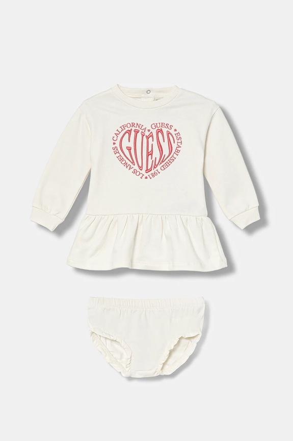 Guess vestito in cotone neonata mini beige A5YK06.KAD74.9BYA