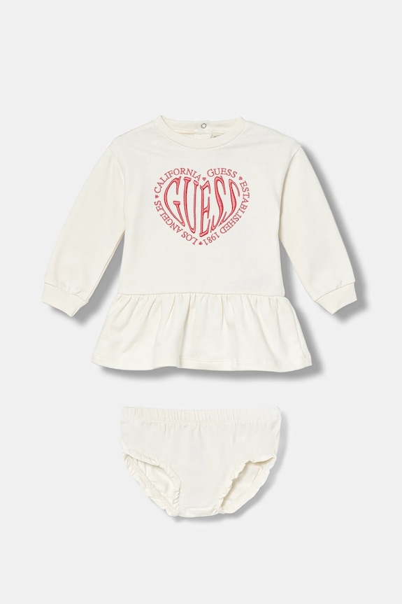 Guess vestito in cotone neonata mini beige A5YK06.KAD74.9BYA