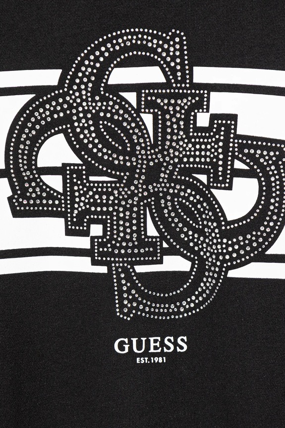 Deklice Otroška bombažna obleka Guess J5YK04.KA6R4.9BYA črna