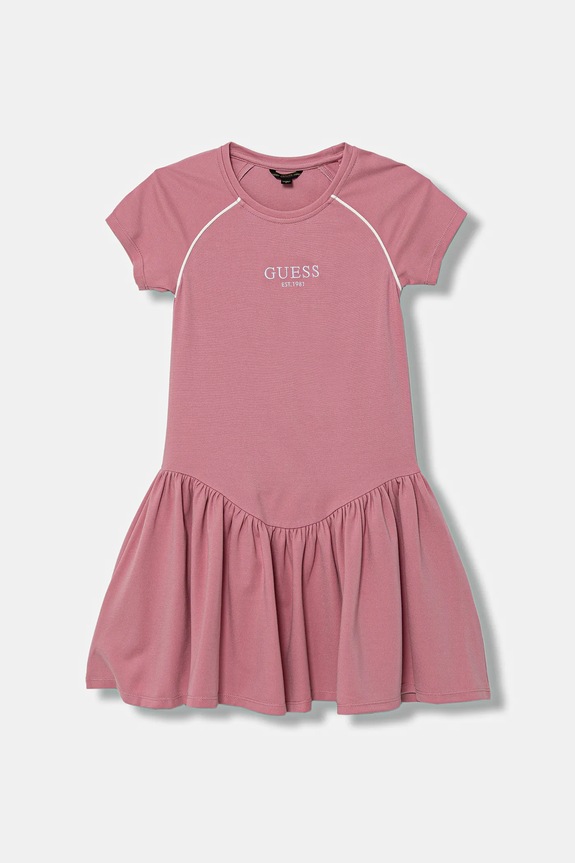 Guess sukienka dziecięca rozkloszowany różowy J5YK16.KCY62.9BYA