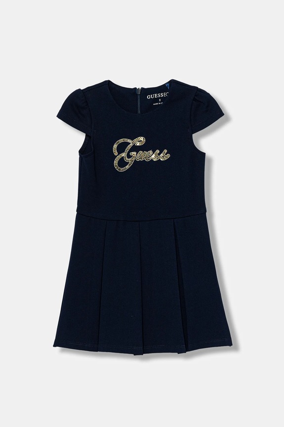 Guess sukienka dziecięca rozkloszowany granatowy K5YK13.KAUH0.9BYA
