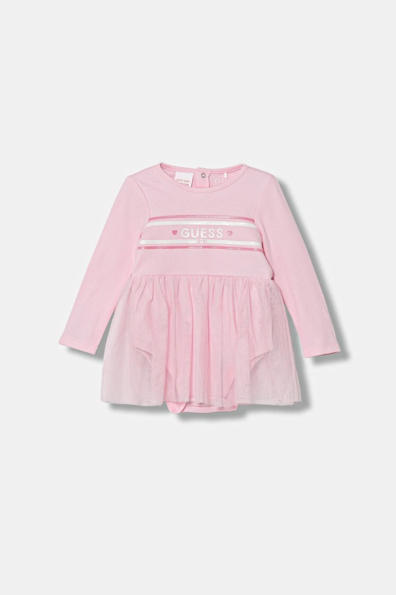 Guess sukienka niemowlęca midi różowy S5YG00.KA6W4.9BYA