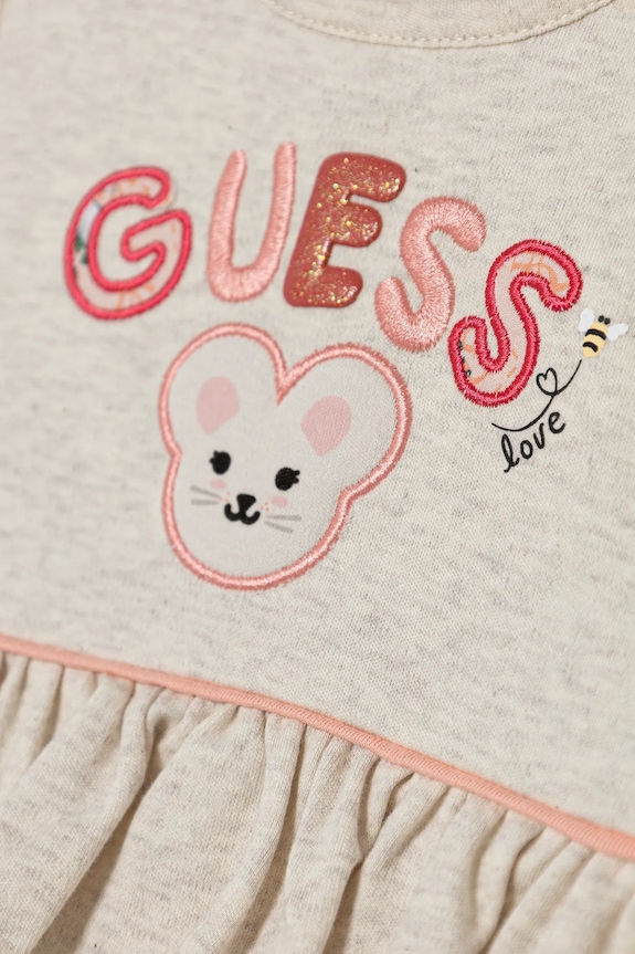 Djevojčice Pamučna haljina za bebe Guess S5YG06.KAE14.9BYA bež