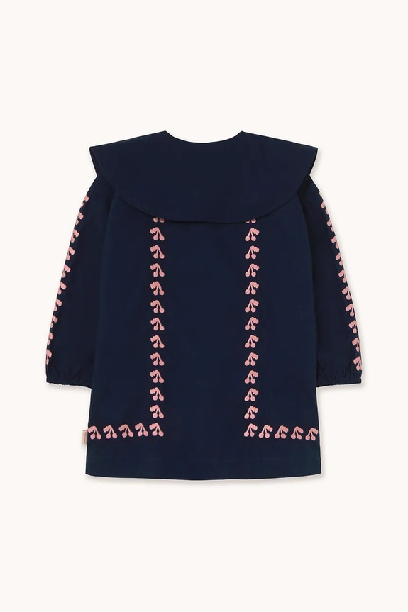 Dziewczynka Tinycottons sukienka bawełniana dziecięca MINI CHERRIES DRESS AW25.405 granatowy