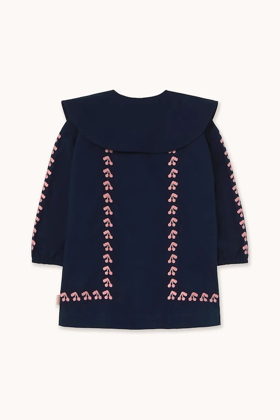 Dziewczynka Tinycottons sukienka bawełniana dziecięca MINI CHERRIES DRESS AW25.405 granatowy
