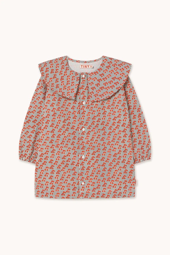 Tinycottons rochie din bumbac pentru copii CHERRIES WOVEN DRESS AW25.474 roz AW25