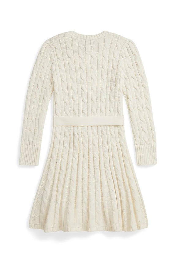 Polo Ralph Lauren rochie din bumbac pentru copii 312978859001 bej AW25