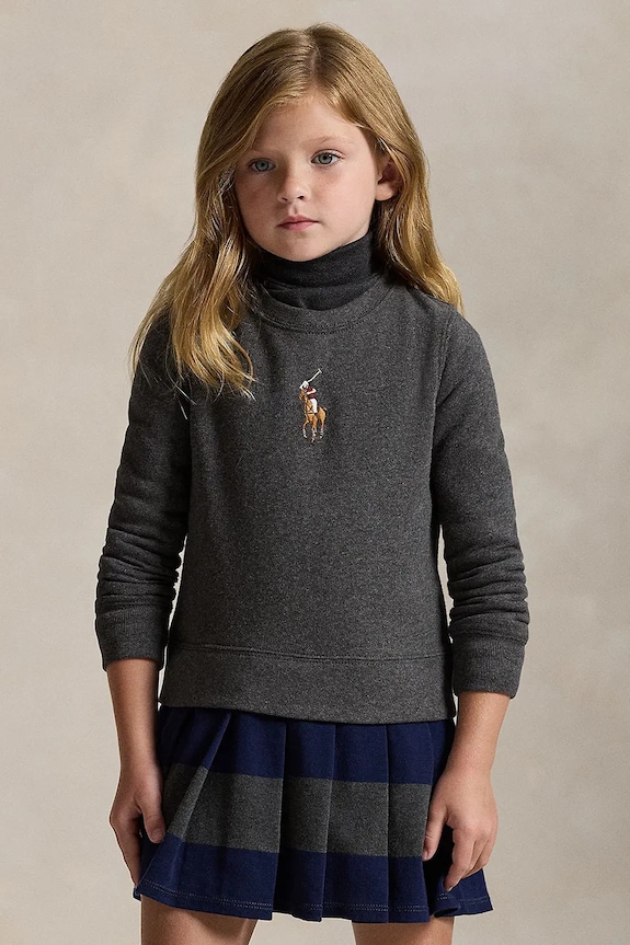 Dječja haljina Polo Ralph Lauren siva 312978991001