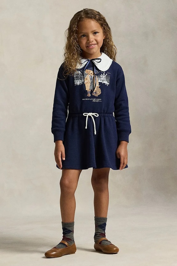 Polo Ralph Lauren vestito bambina blu navy 312979035001
