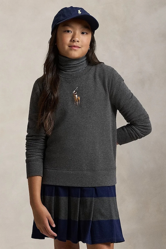 Παιδικό φόρεμα Polo Ralph Lauren γκρί 313978991001