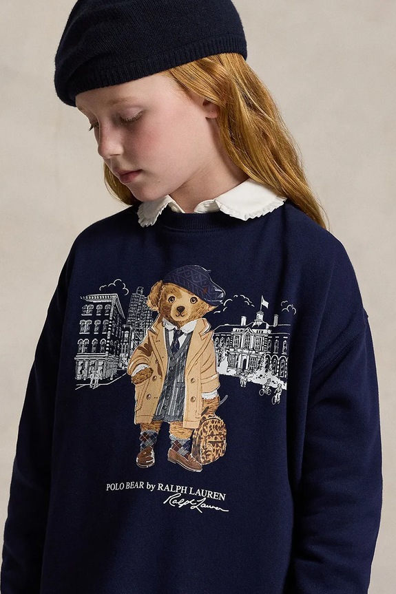 Polo Ralph Lauren sukienka dziecięca 313979036001 granatowy