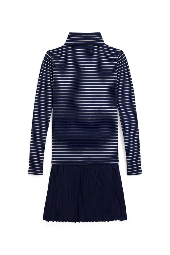 Dječja haljina s pamukom Polo Ralph Lauren 313980676001 mornarsko plava AW25