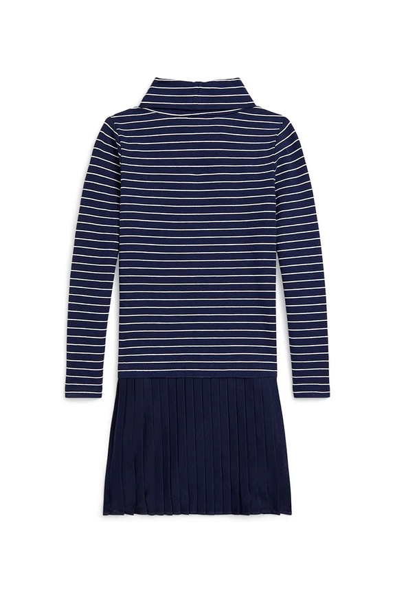 Dječja haljina s pamukom Polo Ralph Lauren 312980676001 mornarsko plava AW25