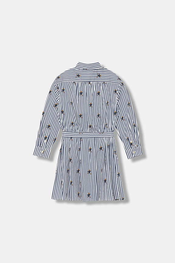 Dievčenské bavlnené šaty Polo Ralph Lauren 313978282001 tmavomodrá AW25