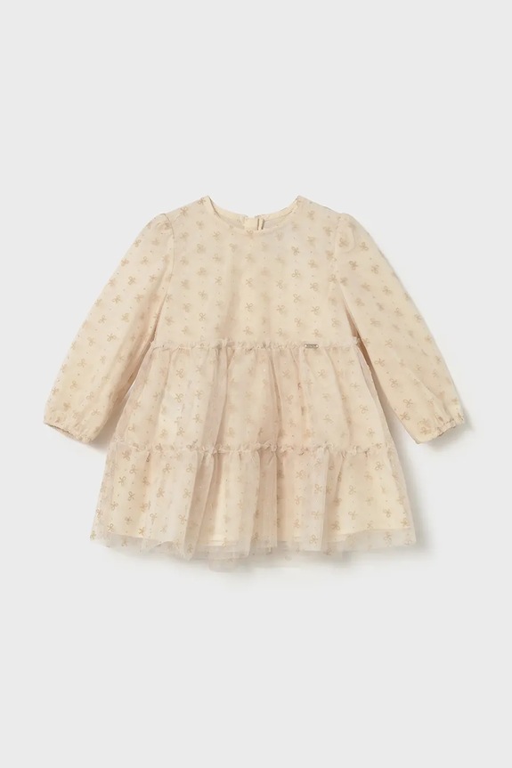 Φόρεμα μωρού Mayoral μακρύ μπεζ 2907.4B.Baby.9BYA