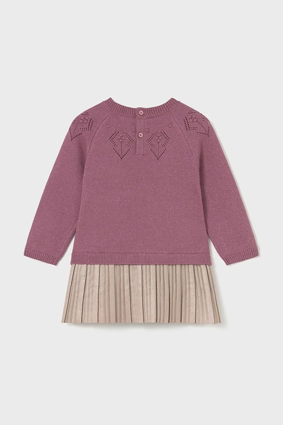 Mayoral rochie bebe 2908.4B.Baby.9BYA roz AW25