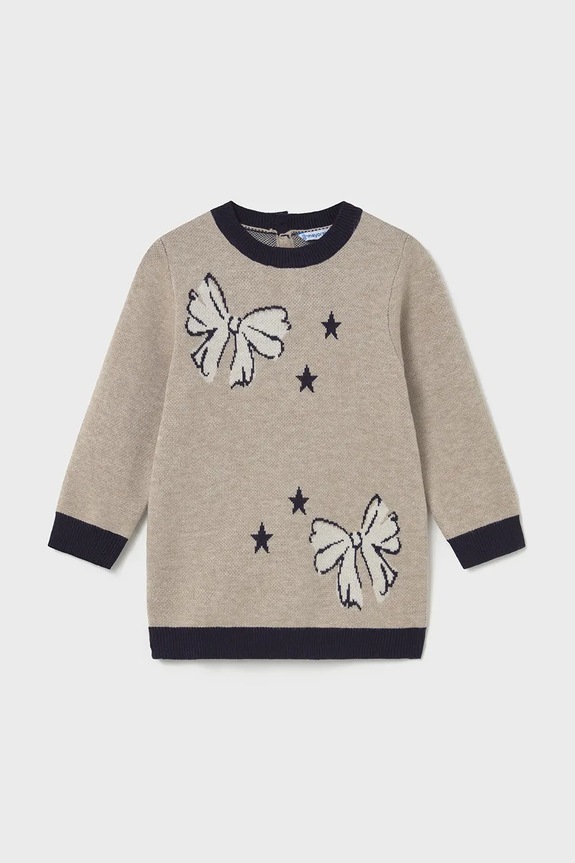 Mayoral sukienka dziecięca długi brązowy 2911.4D.Baby.9BYA