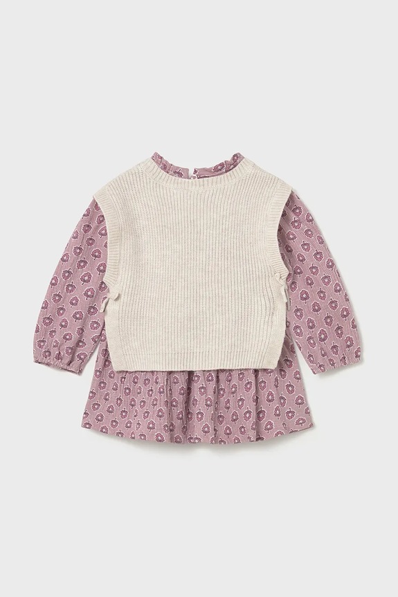 Obleka za dojenčka Mayoral 2913.4E.Baby.9BYA roza AW25