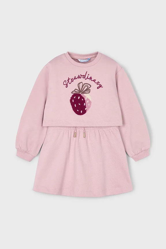 Mayoral vestito e felpa bambino/a 4927.6B.Mini.9BYA rosa AW25
